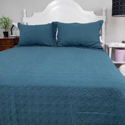 Quilt Doral 2 Plazas Azul Marino Velvety
