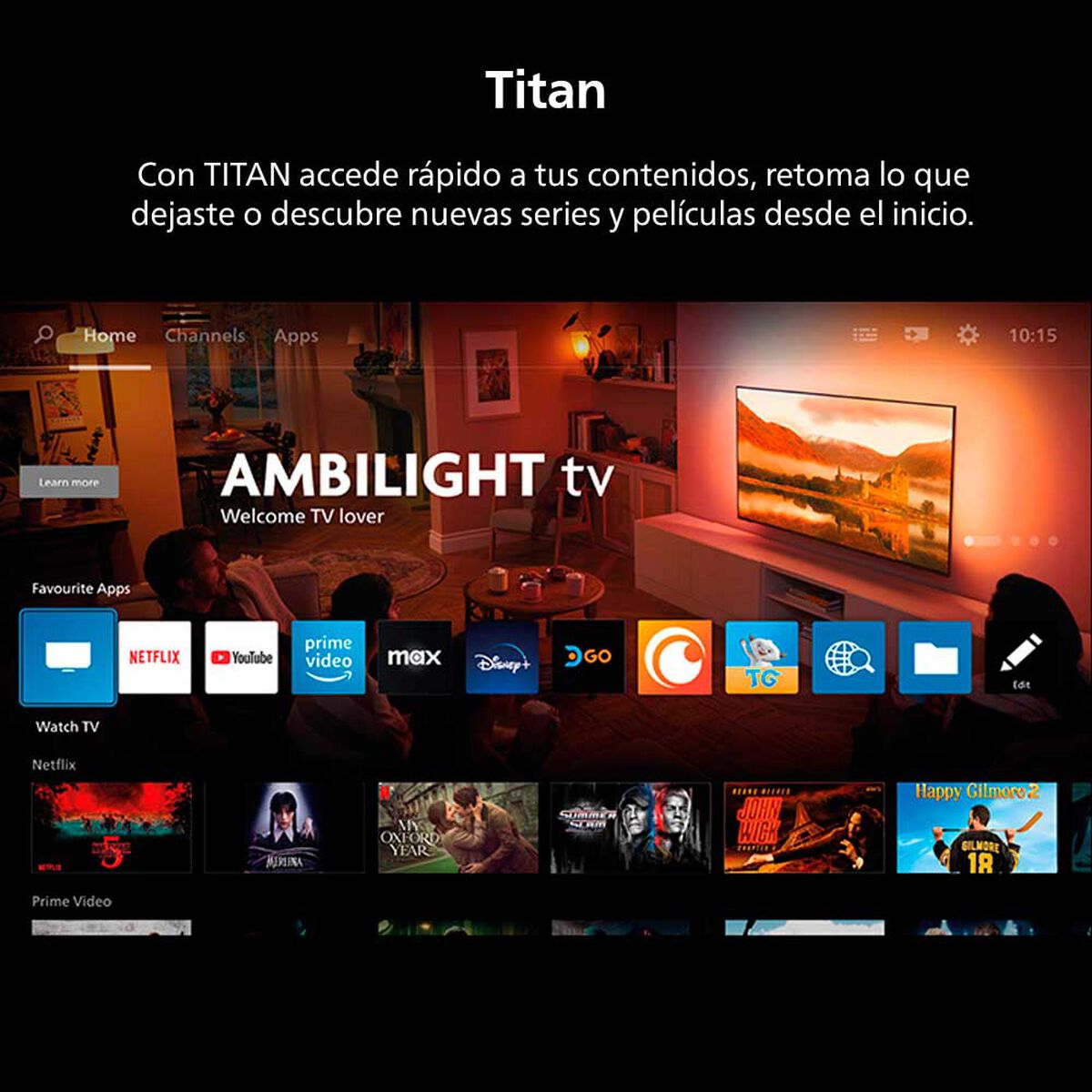 Smart TV QLED 50" Philips 4K UHD Titan OS 50PUD8250