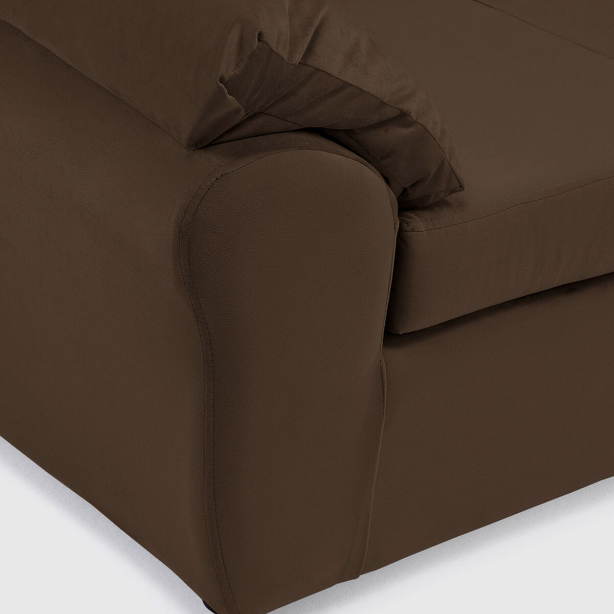 Seccional Muebles MPR Array&aacute;n 2-1-2 Cuerpos Felpa Chocolate