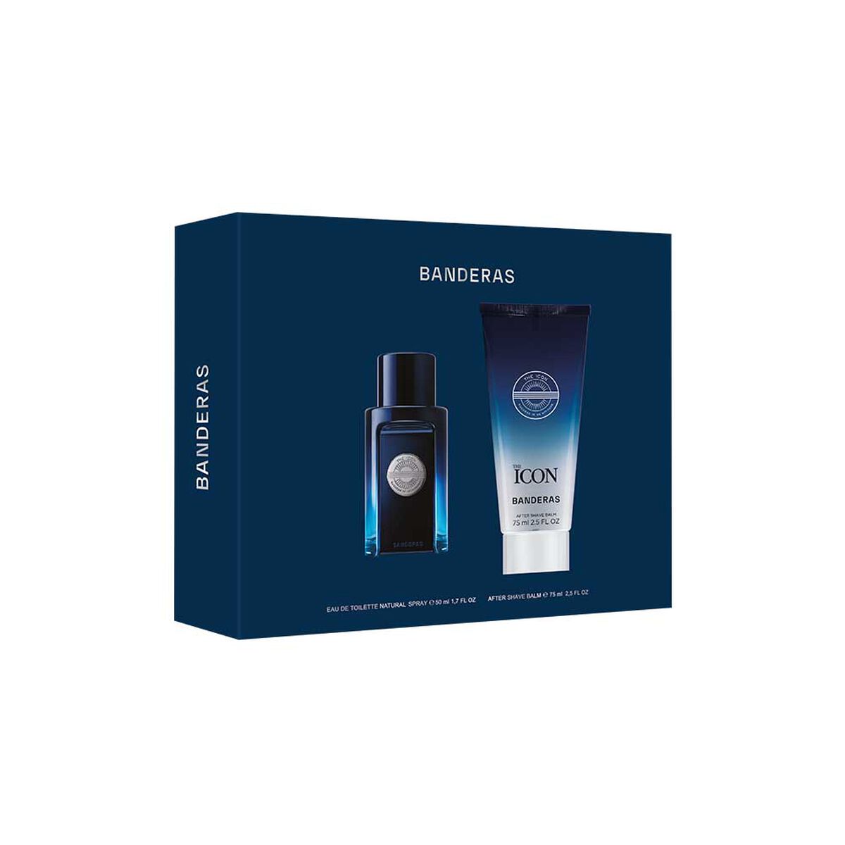 Set Perfume Antonio Banderas Hombre The Icon Eau de Toilette 50 ml + Balsamo After Shave 75 ml