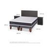 Cama Europea CIC Base Dividida 2 Plazas Ortopedic + Respaldo + 2 Veladores Villarrica
