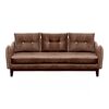 Sofá Living Factory Vintage 3 Cuerpos Café