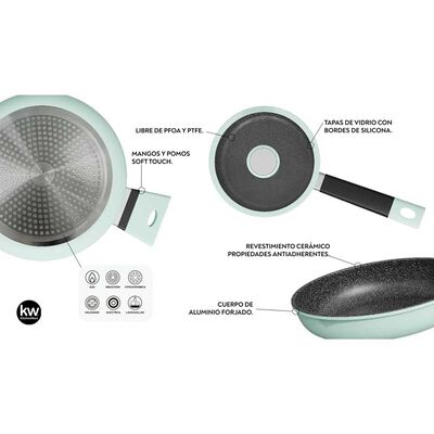 Imagen 2 del producto Batería de Cocina KW Soho 7 Piezas Mint