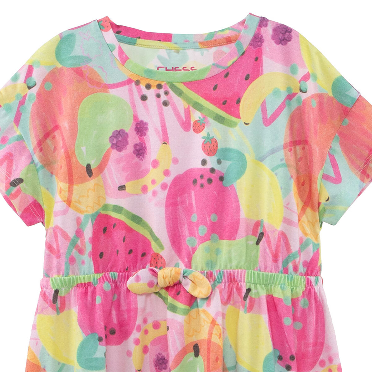 Vestido Full Estampado de Algodón Niña Chess