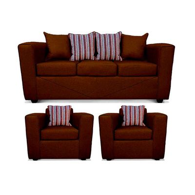 Juego de Living Elegant Detail Santa Fe  Sofá 3 Cuerpos + Dos Sillones 1 Cuerpo Café