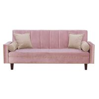 Futón Black Factory Vanguardia 3 Cuerpos Rosa Beige