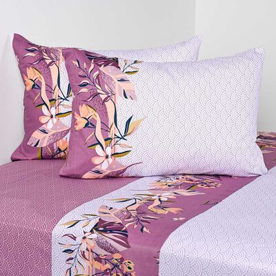 Imagen 1 del producto Juego de Sábanas American Family 144 Hilos 2 Plazas Kendari Morado