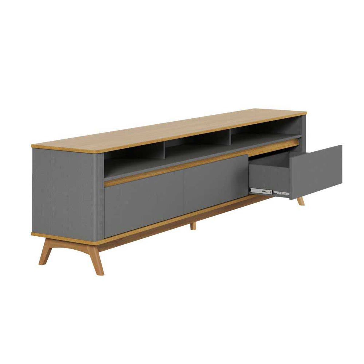 Rack TV Amuv Olmo Hasta 80" Gris