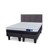 Cama Europea Flex King Nexus Base Dividida + Respaldo Royal Grafito