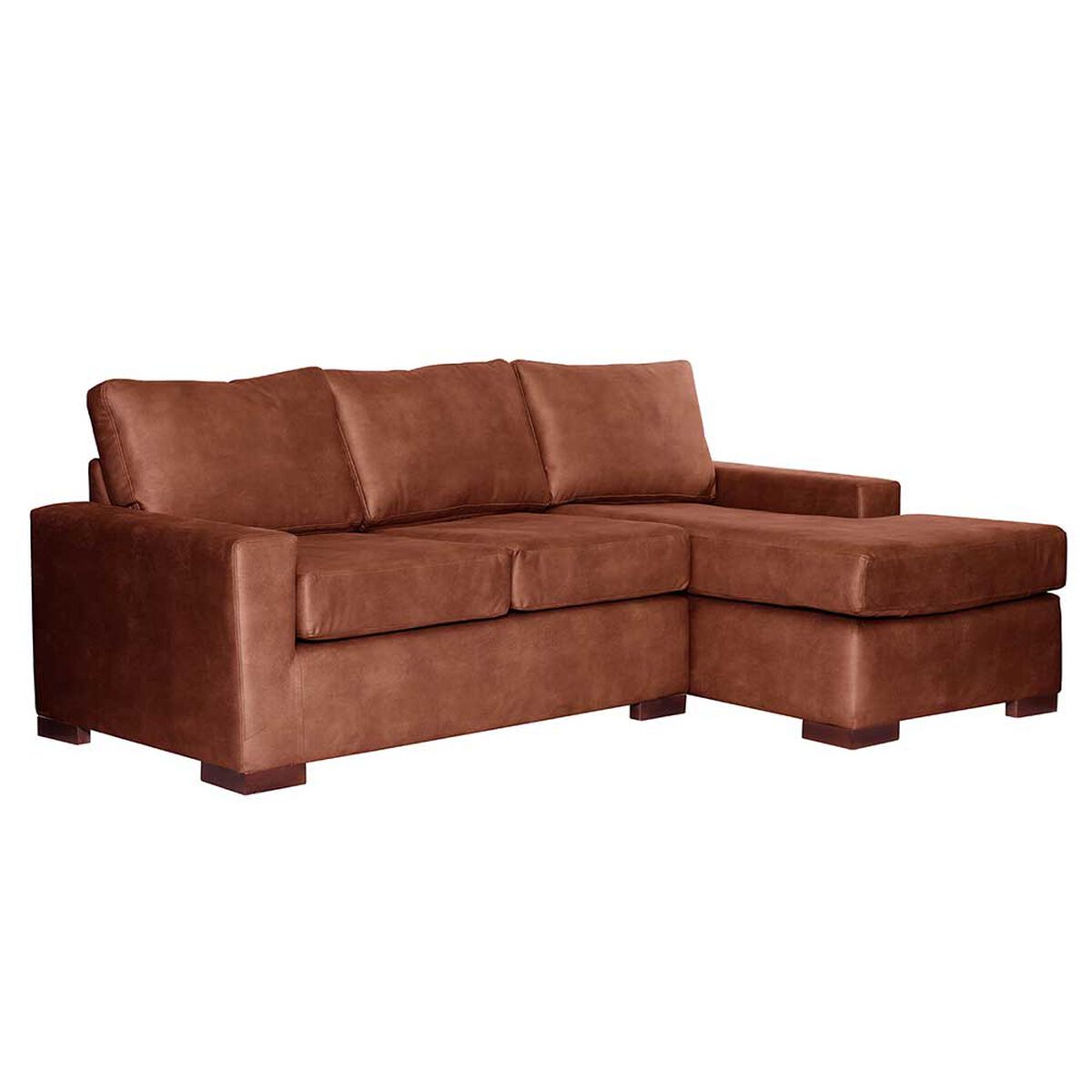 Sofá Seccional Derecho Latam Home Livorno 3 Cuerpos Tabaco