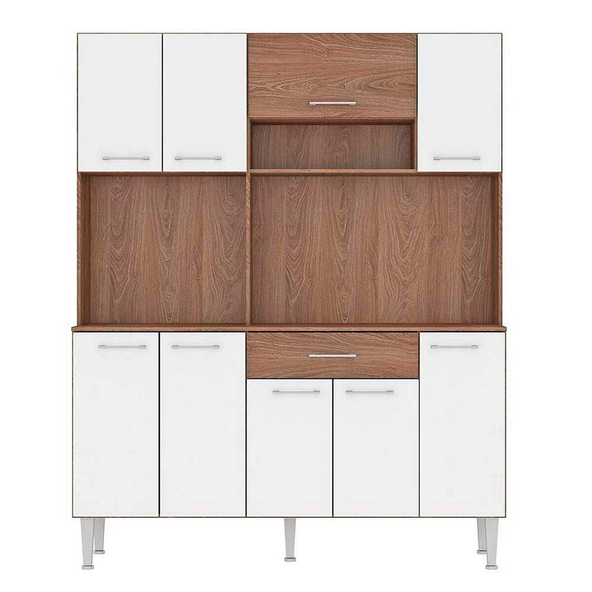 Mueble de Cocina Vekkahome Emi 1 Caj&oacute;n 9 Puertas Caf&eacute;