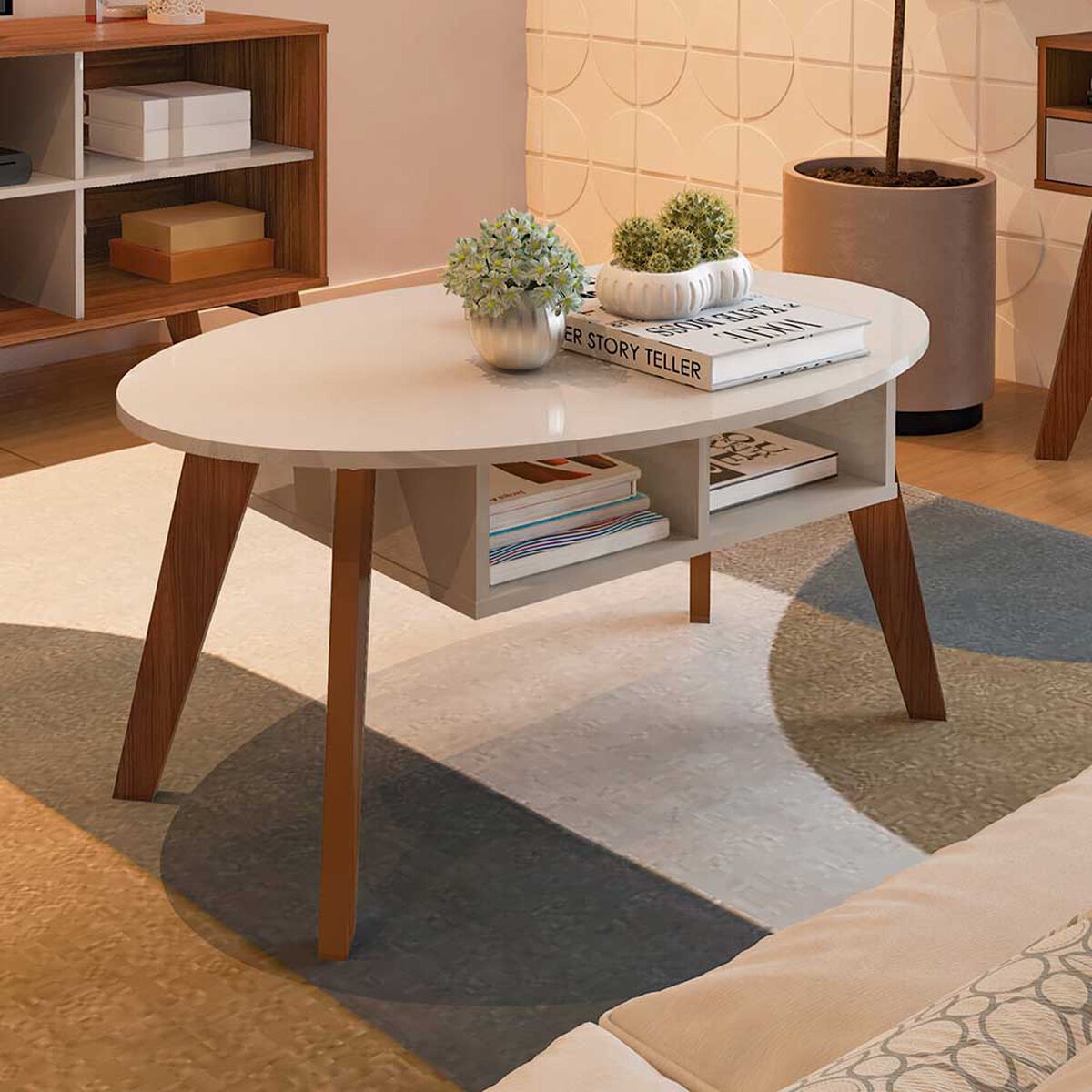 Mesa de Centro Exit Diva Beige Cedro