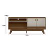 Rack TV Home Mobili Meda Hasta 65" Blanco Off Café