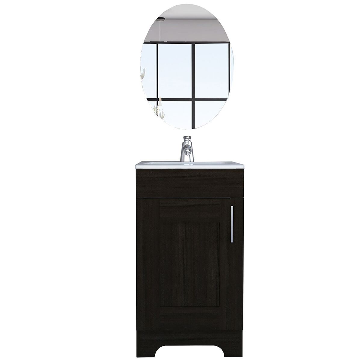 Combo Mueble Lavamanos Barcelona + Espejo Napoli TuHome