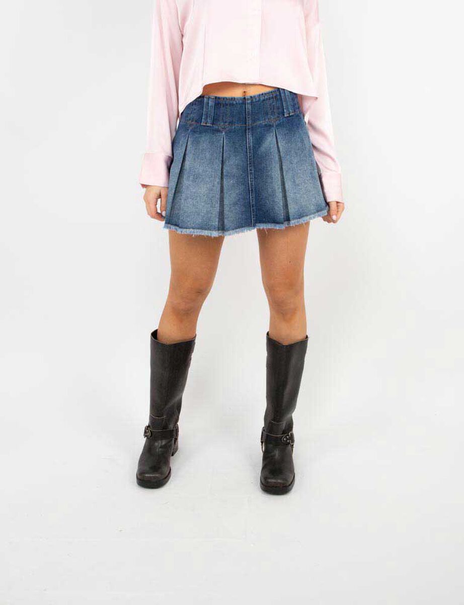 Falda Mini Denim Mujer Icono