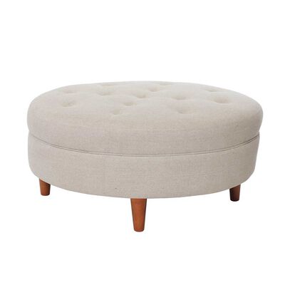 Imagen 1 del producto Pouf Latam Home Paris Lino Blanco