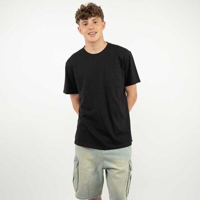 Polera Manga Corta Hombre Icono Negro