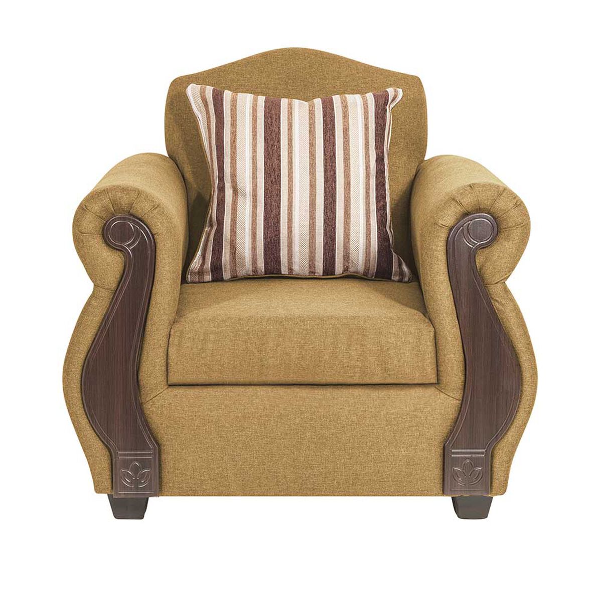 Juego de Living Innovamuebles New Bugambilia Sofá 3 Cuerpos + Dos Sillones 1 Cuerpo Oro