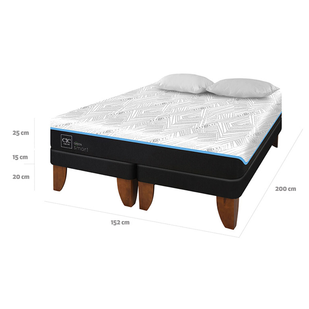 Cama europea CIC 2 Plazas Green Infinity