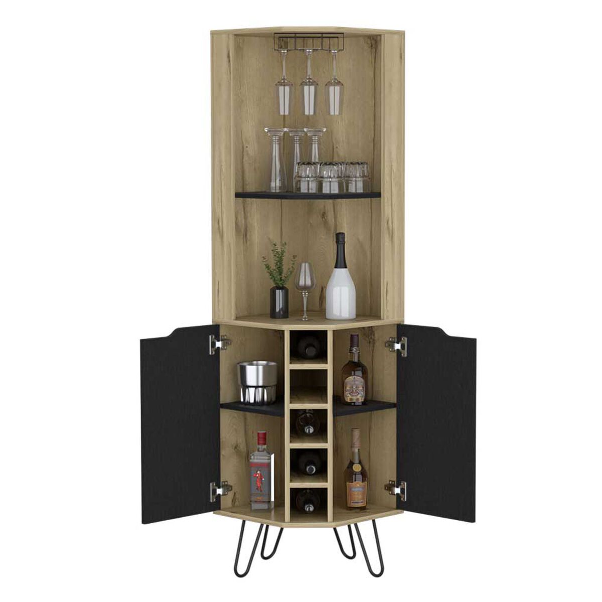 Bar Esquinero TuHome Audra 2 Puertas Duna Wengue