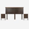 Cama Europea Rosen Base Dividida King Autonomy + Respaldo + 2 Veladores Anna