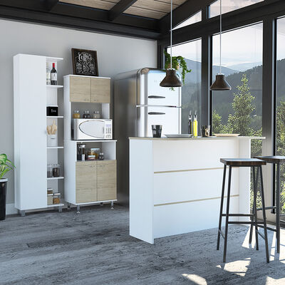 Combo Alacena + Barra Auxiliar + Optimizador TuHome Kitchen
