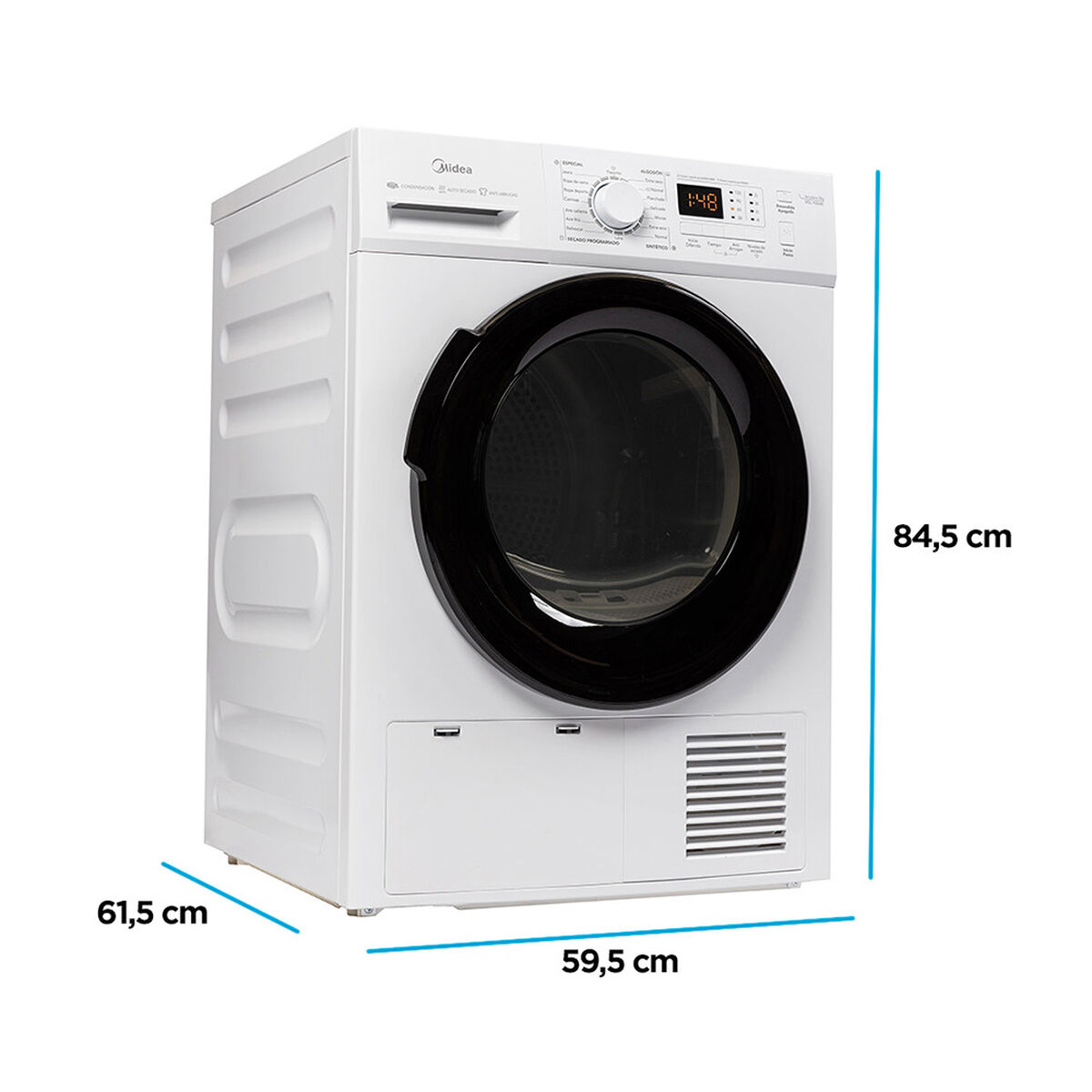 Secadora de Ropa Midea MSC-90B08E 9 kg.