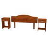 Combo Cama Europea CIC Base Dividida 2 Plazas Ortopedic + Respaldo + 2 Veladores Casanova Provenza + Pack Almohadas Celta Imperial Soft