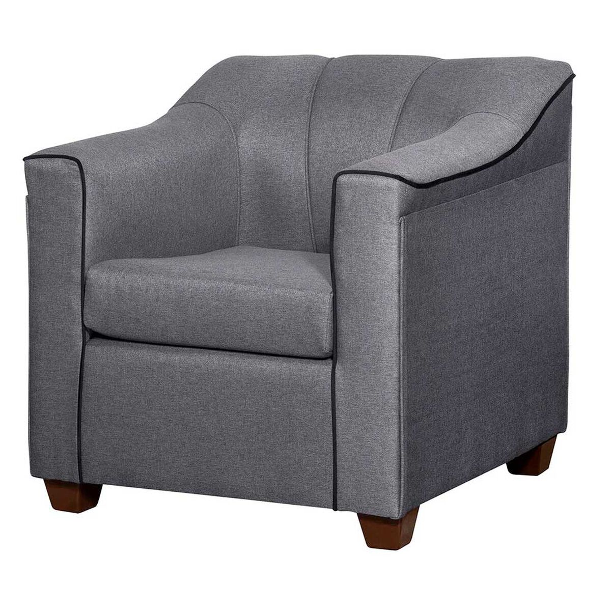 Juego de Living Ruzam Mobel Venecia  Sof&aacute; 3 Cuerpos + Dos Sillones 1 Cuerpo Lino Gris