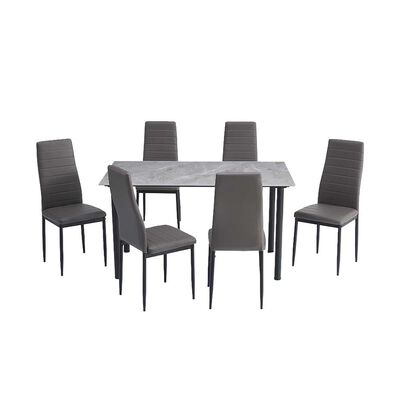 Juego de Comedor Zibel Titan 6 Sillas Gris