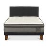 Cama Europea Belsogno 1,5 Plazas Signature + Respaldo Black