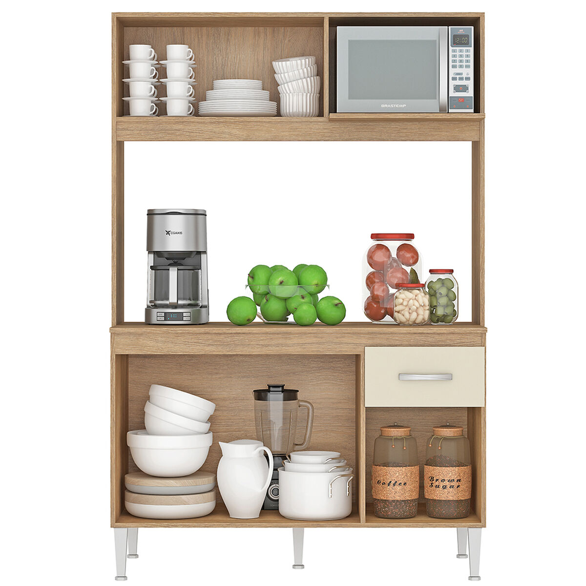 Kit Cocina Vekkahome Sarah 1 Puerta Beige