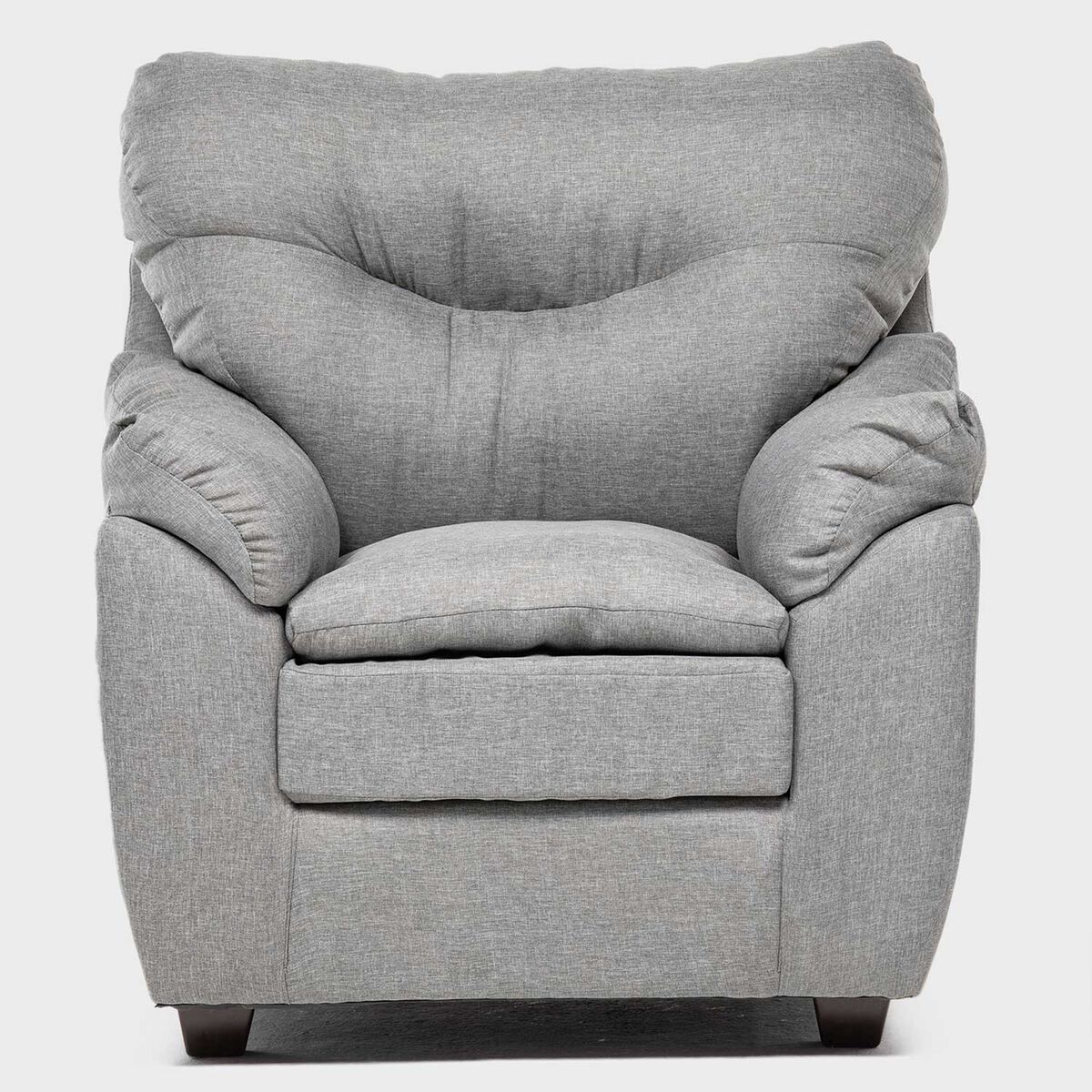 Juego de Living Almore Belén Sofá 3 Cuerpos + Dos Sillones 1 Cuerpo Gris