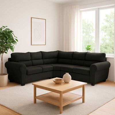 Sofá Seccional Mexx Muebles Dubai 5 Cuerpos Negro