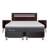 Box Spring CIC Base Dividida 2 Plazas Ortopedic Advance + Respaldo + 2 Veladores New munich