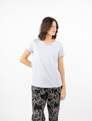 Imagen 1 del producto Polera de Pijama Mujer Portman Club Grey Melan, Malva, Rosa
