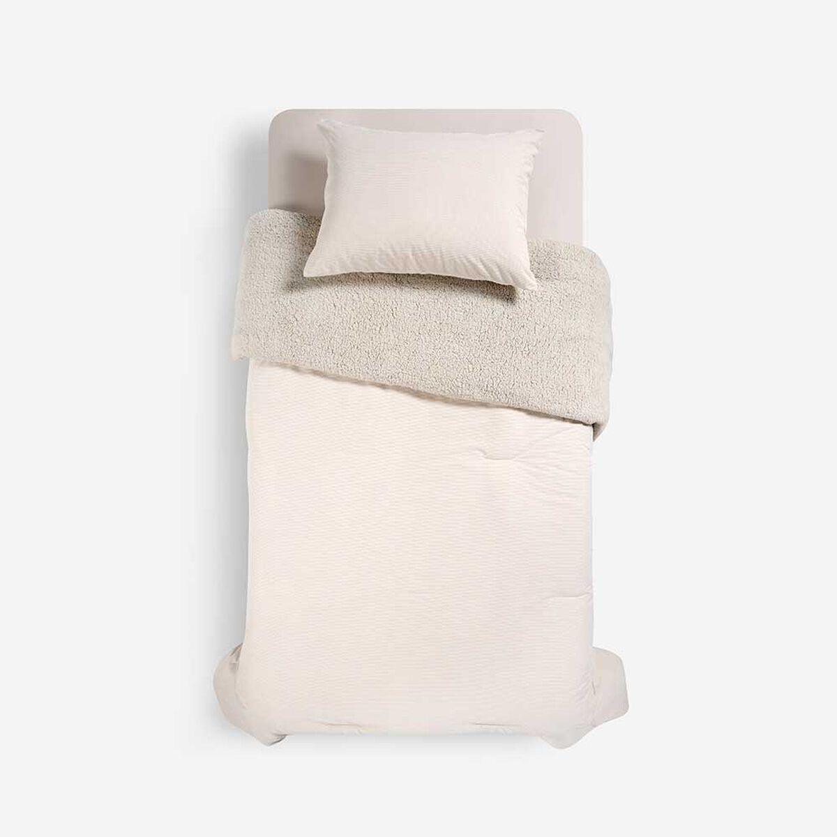 Plum&oacute;n Rosen 1,5 Plazas Sherpa Alaska Cord Latte Beige