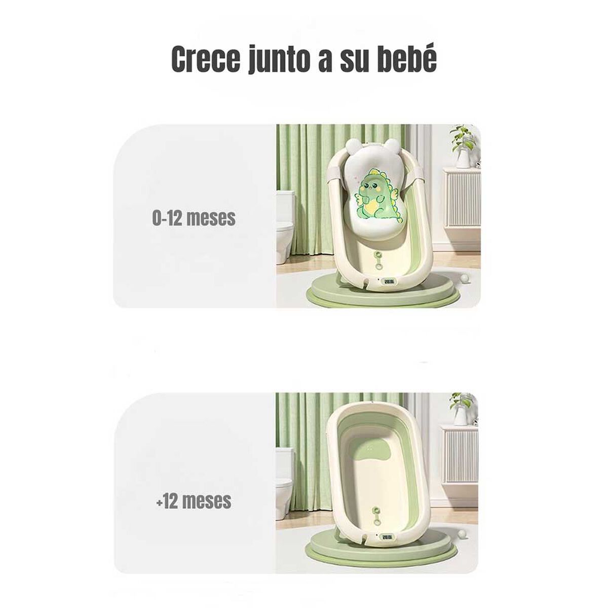 Bañera con Termómetro Cojín Premium Rosada LuBabycas