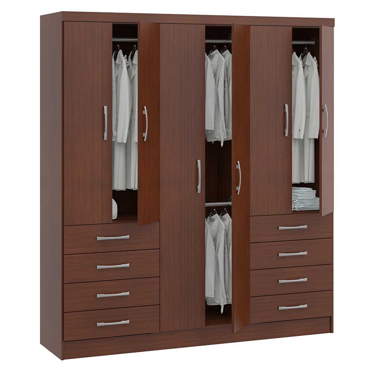 Clóset S338 6 Puertas 8 Cajones