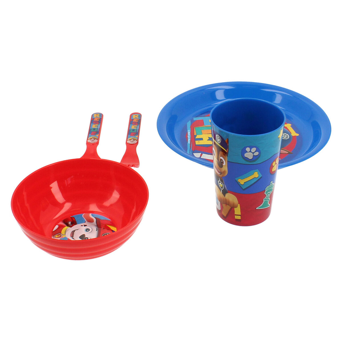 Set 5 Piezas Vajilla Infantil Paw Patrol Azul
