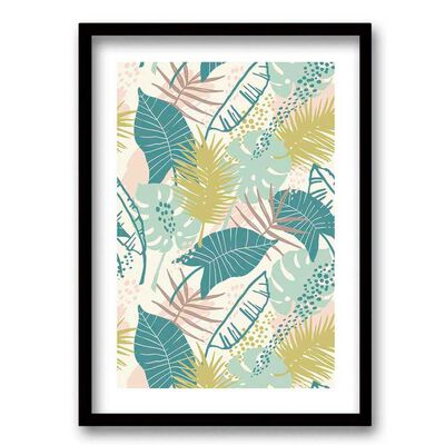 Imagen 1 del producto Cuadro Decorativo Retela Hojas Pastel 70 x 50 cm