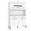 Kit Cocina Vekkahome Laura 8 Puertas Blanco