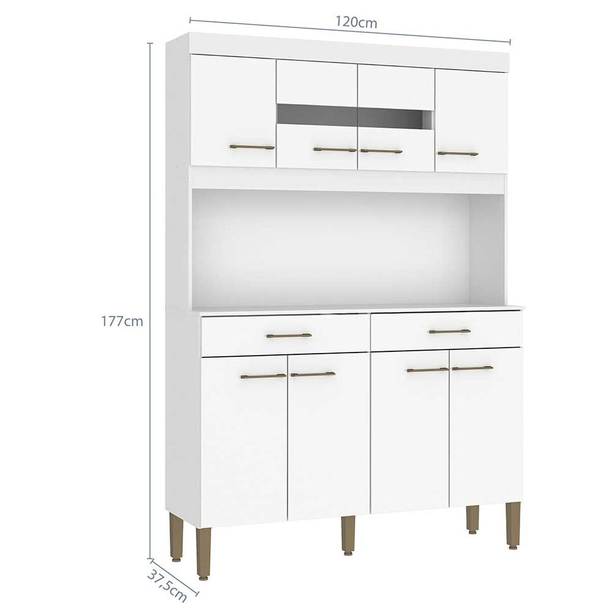 Kit Cocina Vekkahome Laura 8 Puertas Blanco