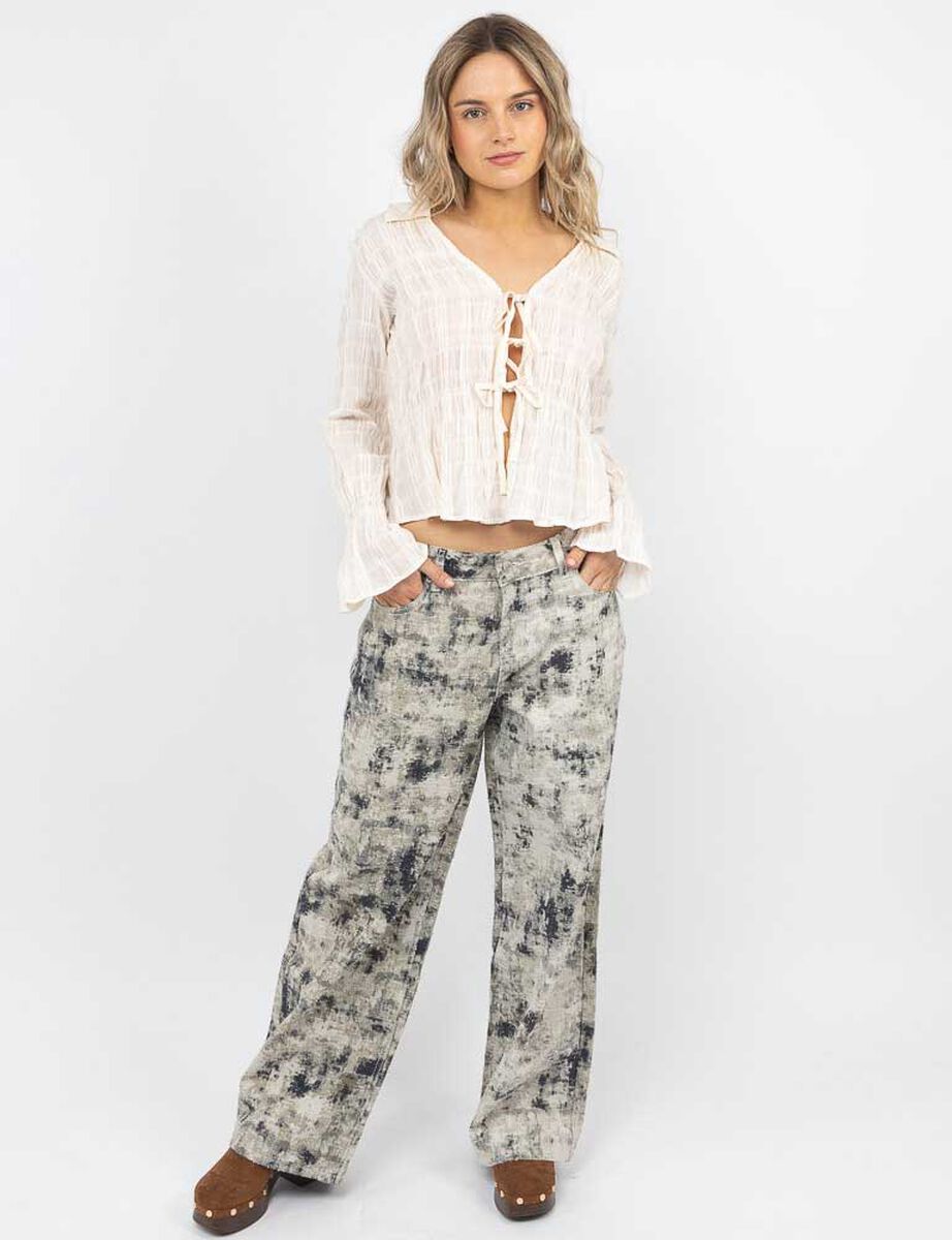 Jeans Estampado Straight Mujer Icono