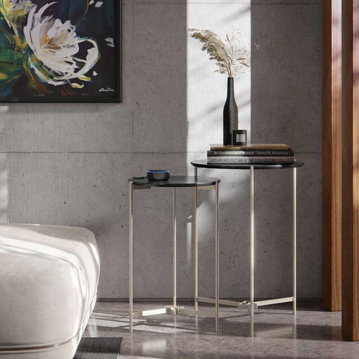 Set 2 Mesas Lateral Onessta Prisma Negro