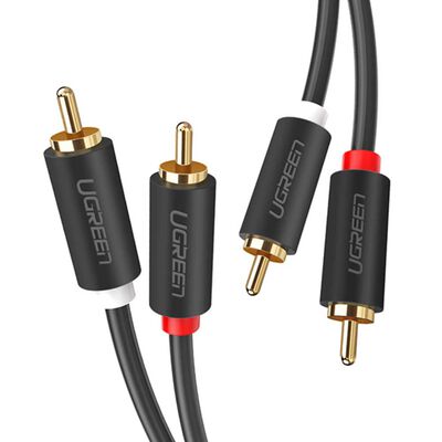 Cable De Audio M/M 2Rca/2Rca 5M Negro Ugreen Av104