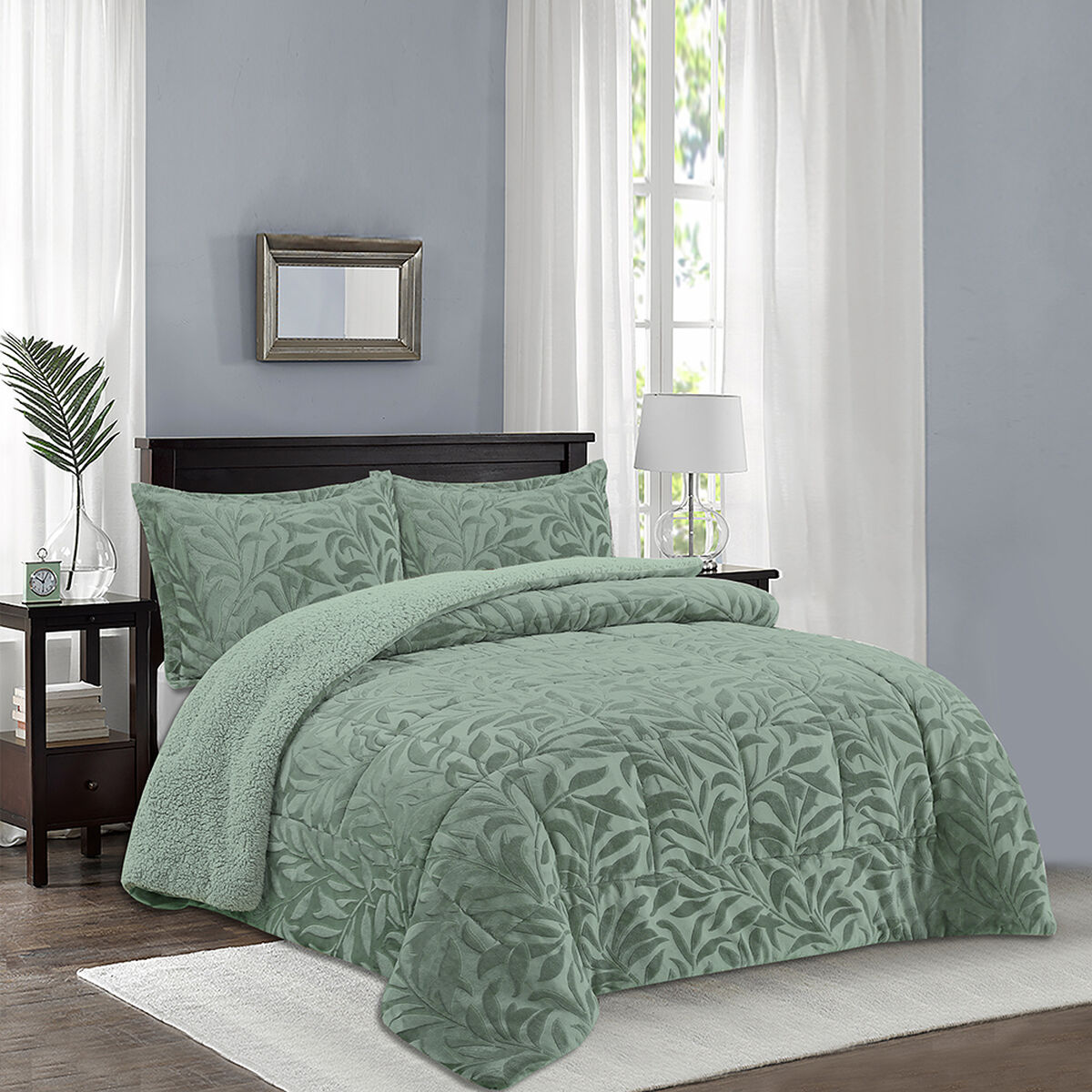 Cubrecama Doral 2 Plazas Verde Outboss Sherpa