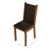 Juego de Comedor Vekkahome John 4 Sillas Café
