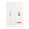 Closet Vekkahome Americano 4 Puertas 2 Cajones Blanco
