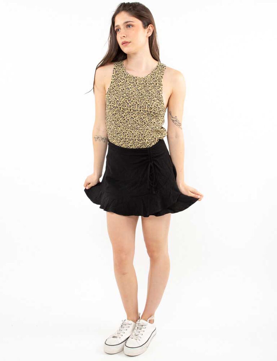 Falda Lino Mini Mujer Icono